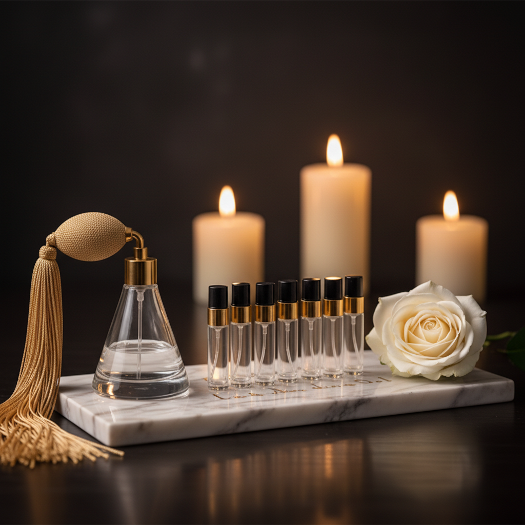 Luxury perfume bottle collection