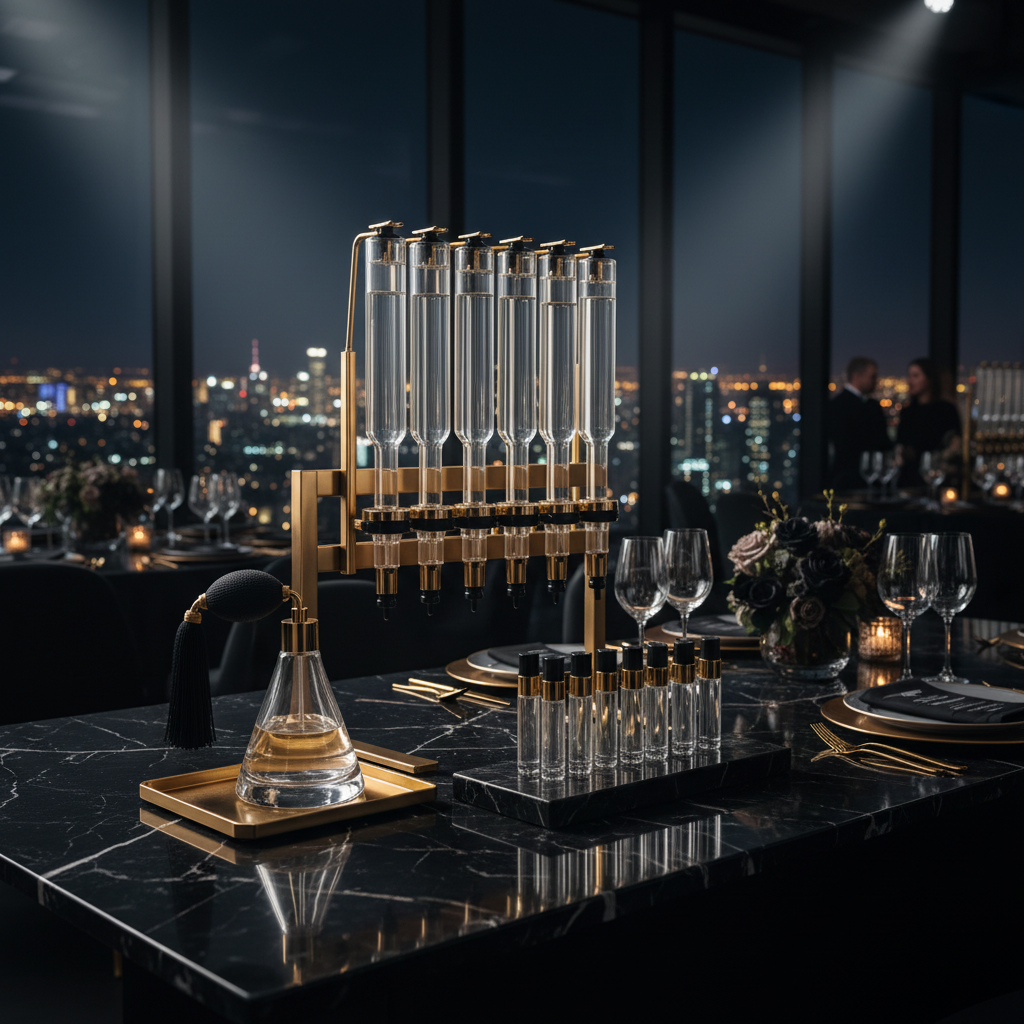 Guest experiencing the fragrance bar